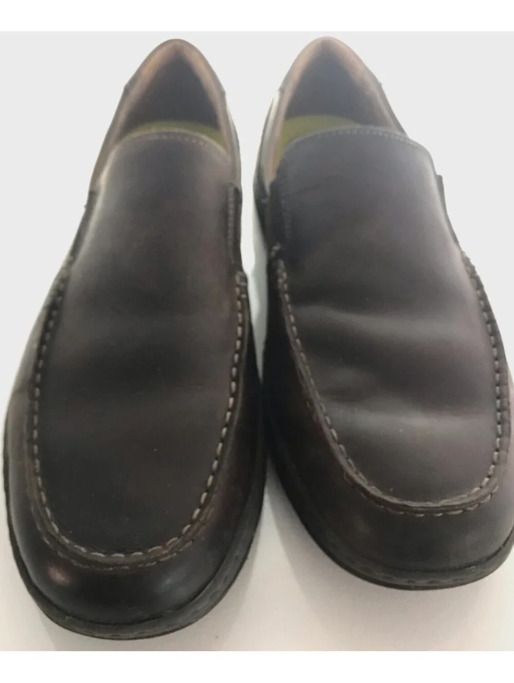 Mens Florsheim Comfortech Ortholite Brown Leather Upper Shoes Size 9M Slip on